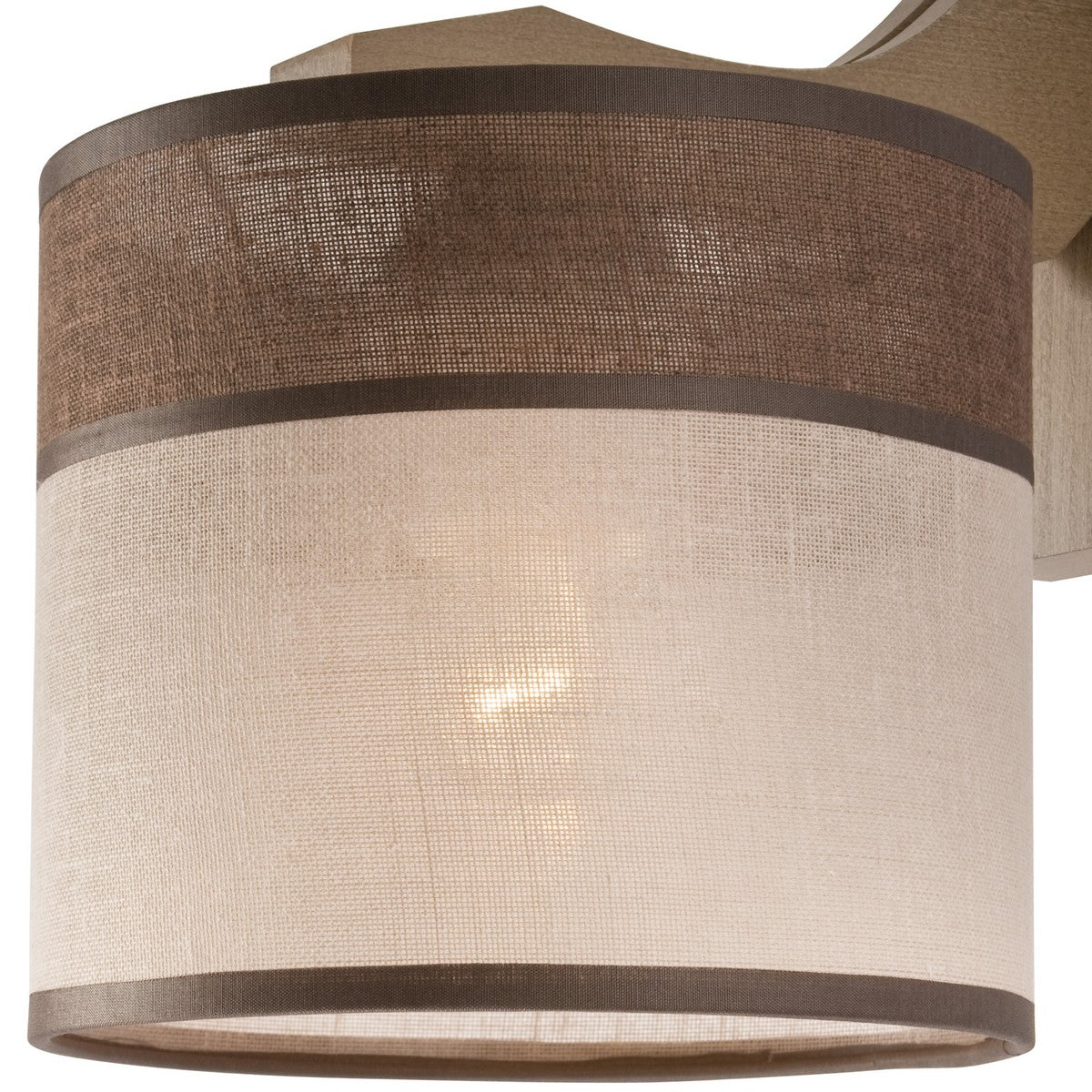 Lampada a Parete Andrea, Marrone, Legno, 23x23x23 cm, Seven Design