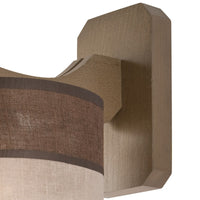Lampada a Parete Andrea, Marrone, Legno, 23x23x23 cm, Seven Design