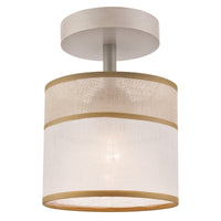 Lampada a Soffitto Andrea, Bianco, Legno, 25x16x16 cm, Seven Design