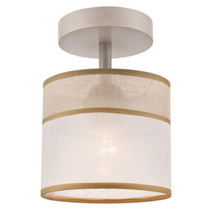 Lampada a Soffitto Andrea, Bianco, Legno, 25x16x16 cm, Seven Design