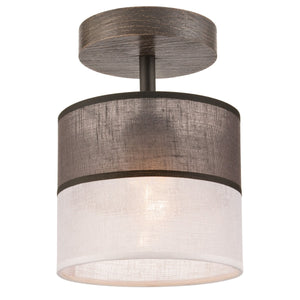 Lampada a Soffitto Andrea, Grigio, Legno, 25x16x16 cm, Seven Design