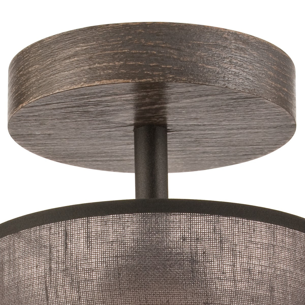 Lampada a Soffitto Andrea, Grigio, Legno, 25x16x16 cm, Seven Design