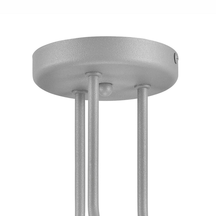 Lampada a Soffitto Charlie, Argento, Metallo, 26x40x40 cm, Seven Design