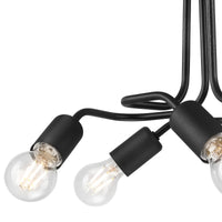 Lampada a Soffitto Charlie, Nero, Metallo, 26x44x40 cm, Seven Design