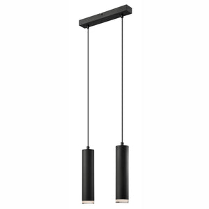 Lampada a Sospensione Franco, Nero, Metallo, 99x32x8 cm, Seven Design