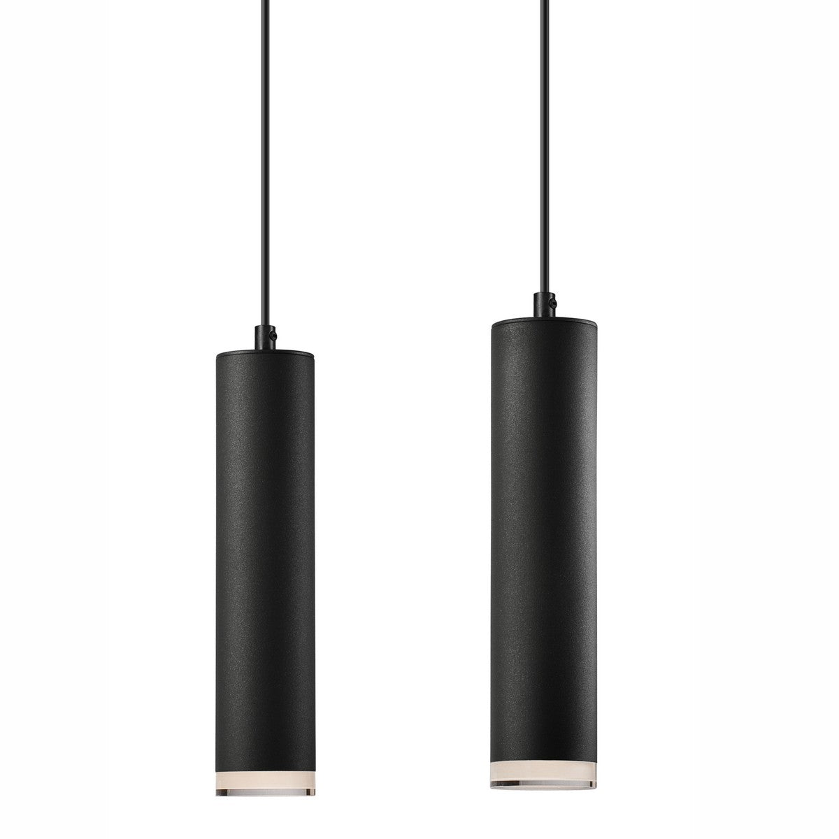 Lampada a Sospensione Franco, Nero, Metallo, 99x32x8 cm, Seven Design