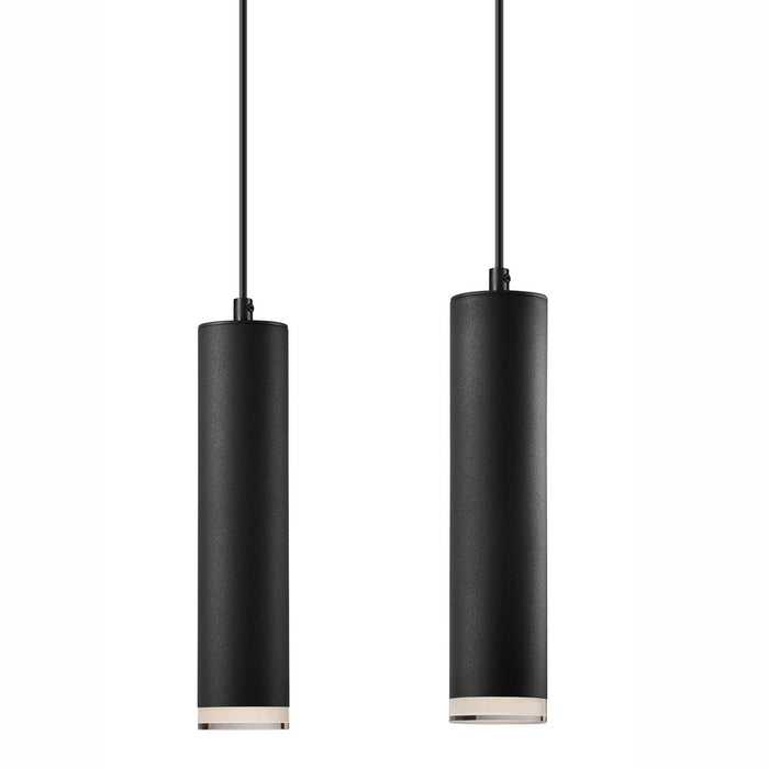 Lampada a Sospensione Franco, Nero, Metallo, 99x32x8 cm, Seven Design