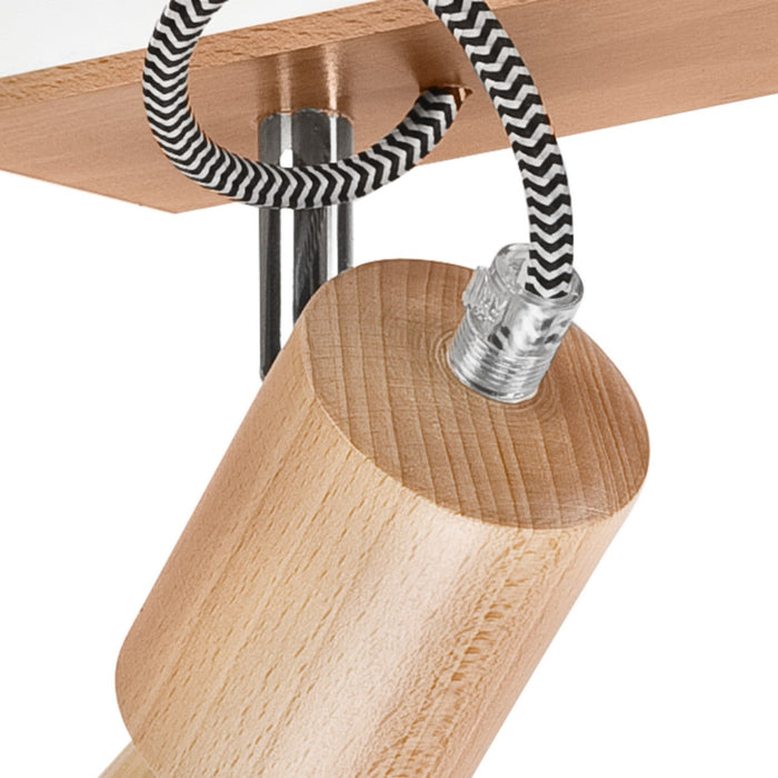 Lampada a Soffitto Gustavo 2, Marrone, Metallo, 13x33x10 cm, Seven Design