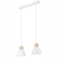 Lampada a Sospensione Nico, Bianco, Metallo, 82x48x15 cm, Seven Design