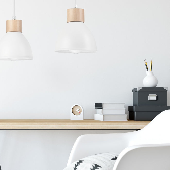 Lampada a Sospensione Nico, Bianco, Metallo, 82x48x15 cm, Seven Design