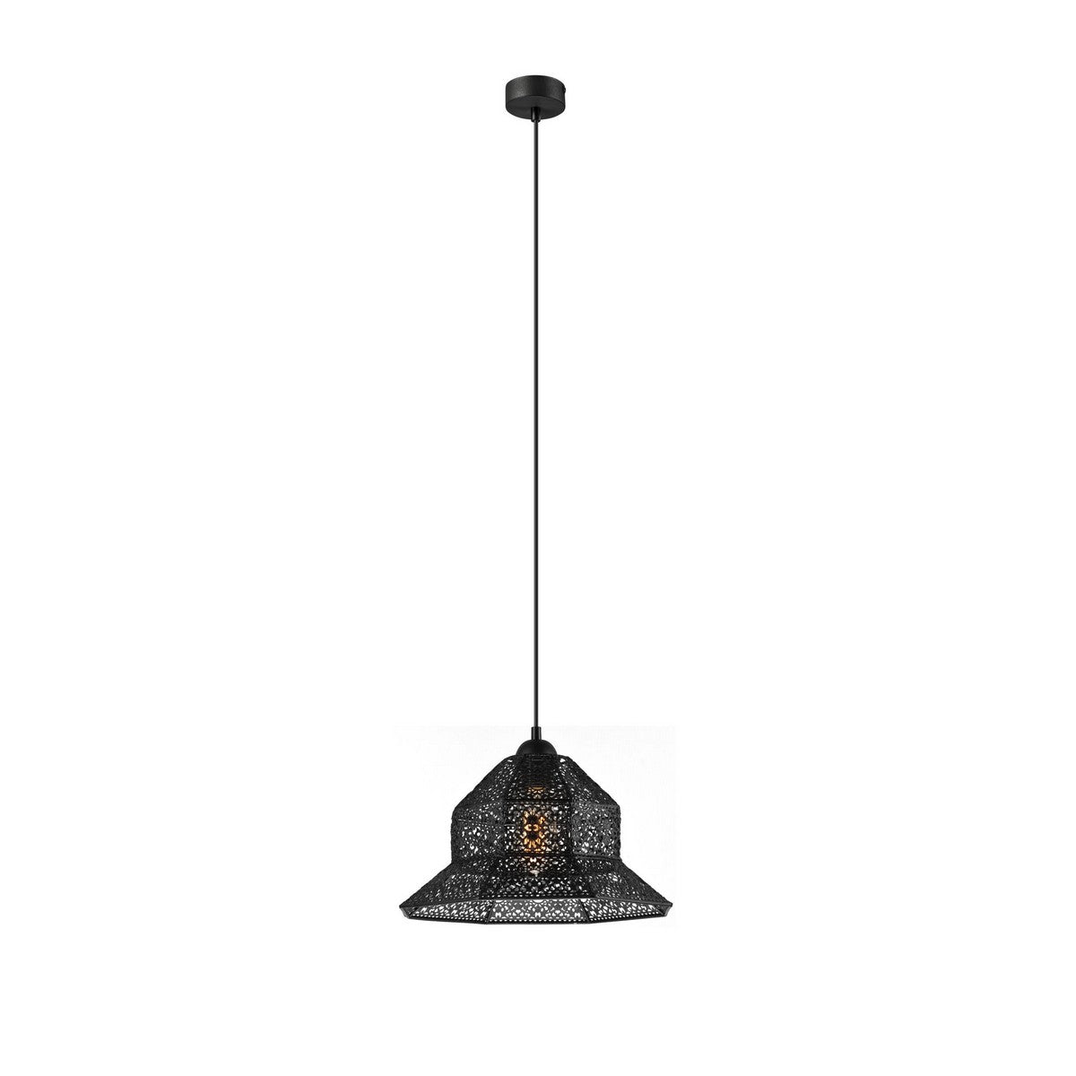 Lampada a Sospensione Samara, Nero, Metallo, 108x34x34 cm, Seven Design