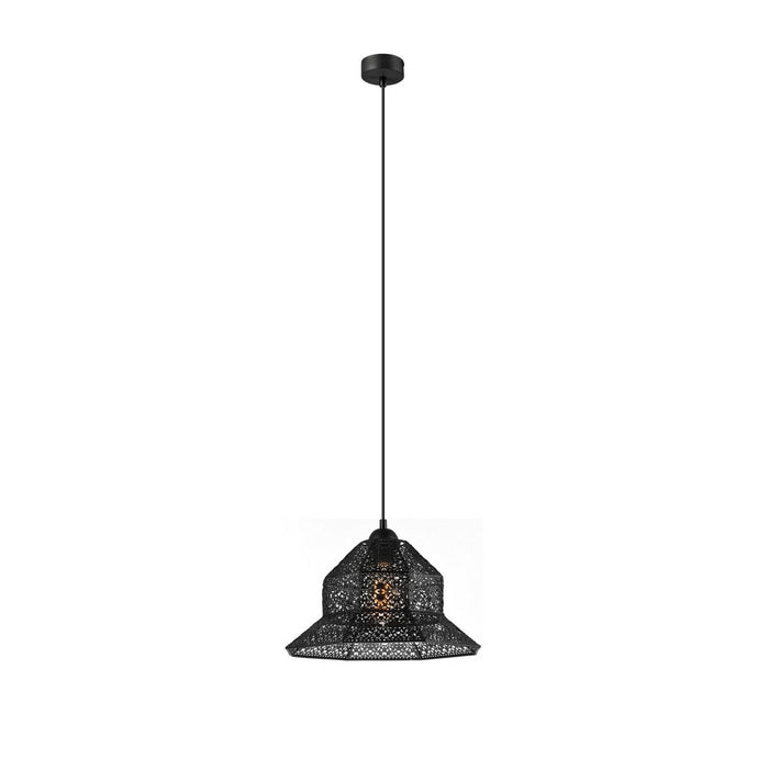 Lampada a Sospensione Samara, Nero, Metallo, 108x34x34 cm, Seven Design