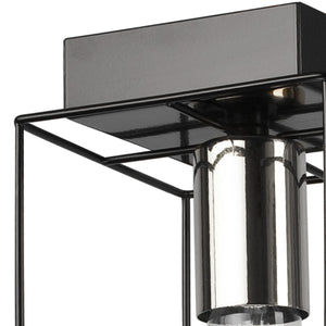 Lampada a Soffitto Mika 8, Nero, Metallo, 17x32x13 cm, Seven Design