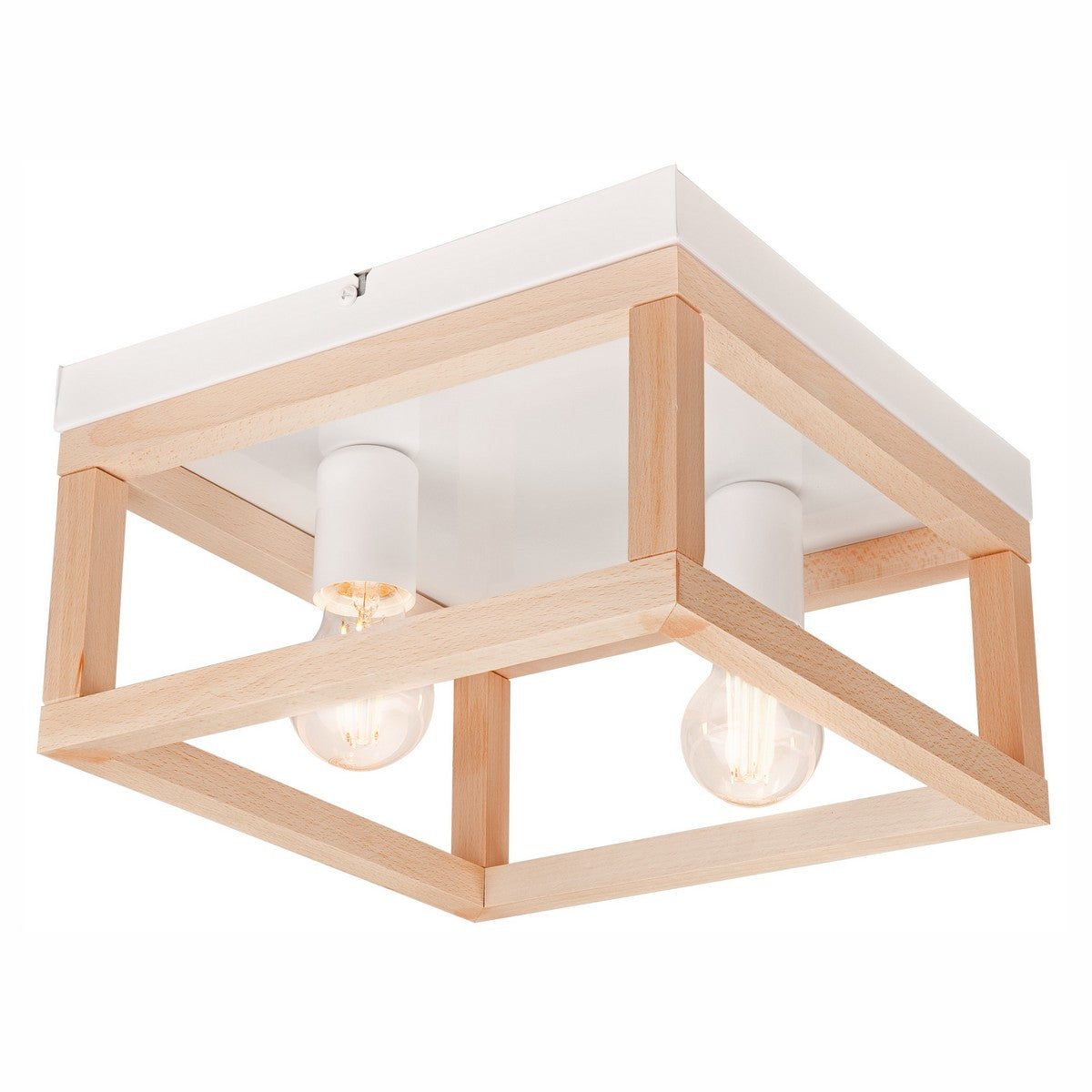 Lampada a Soffitto Villy, Marrone, Metallo, 17x30x30 cm, Seven Design