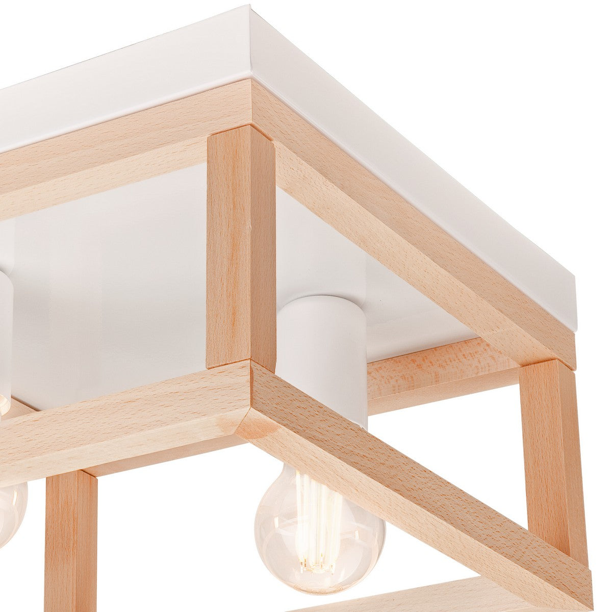 Lampada a Soffitto Villy, Marrone, Metallo, 17x30x30 cm, Seven Design