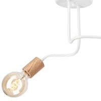 Lampada a Soffitto Conor, Bianco, Metallo, 26x45x45 cm, Seven Design