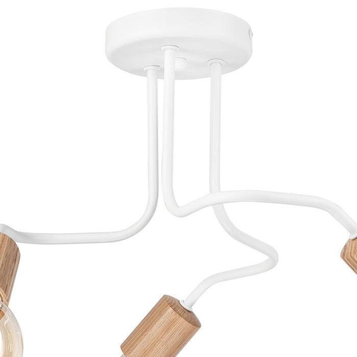 Lampada a Soffitto Conor, Bianco, Metallo, 26x40x40 cm, Seven Design