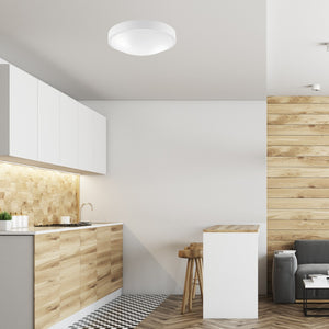 Lampada a Soffitto Jonas, Bianco, Metallo, 8x36x36 cm, Seven Design