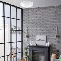 Lampada a Soffitto Jonas, Bianco, Metallo, 8x36x36 cm, Seven Design