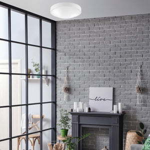 Lampada a Soffitto Jonas, Bianco, Metallo, 8x36x36 cm, Seven Design