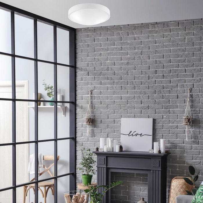 Lampada a Soffitto Jonas, Bianco, Metallo, 8x36x36 cm, Seven Design