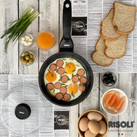 Padella Bassa Black Plus, Nero, Alluminio Pressofuso, 36x36x4 cm, Risoli'