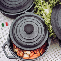 Casseruola Le Pignatte, Nero, Alluminio Pressofuso, 28x28x11,5 cm, Risoli'