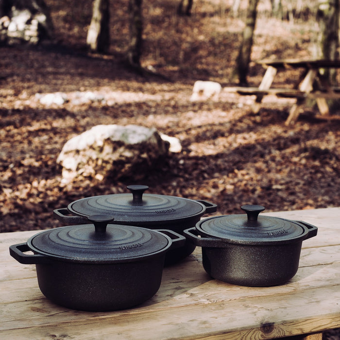 Tegame Le Pignatte, Nero, Alluminio Pressofuso, 28x28x8,5 cm, Risoli'