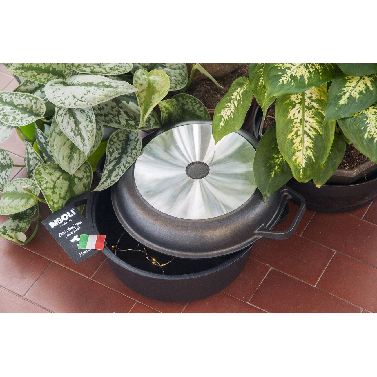 Casseruola Le Smontabili, Nero, Alluminio Pressofuso, 24x24x10 cm, Risoli'