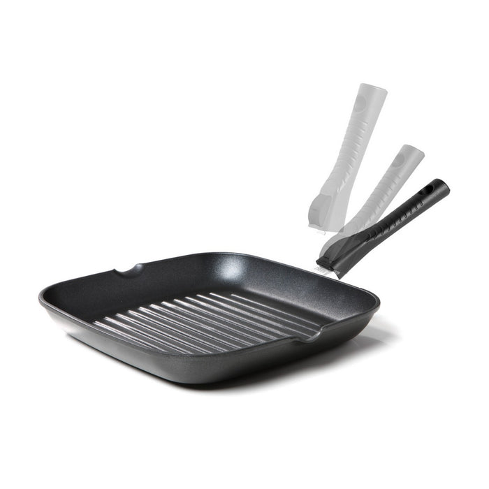 Bistecchiera Forno Smontabili, Nero, Alluminio Pressofuso, 26x26x4,5 cm, Risoli'