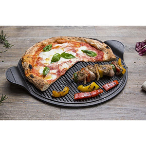 Piastra Pizza Grill Explora, Nero, Alluminio Pressofuso, 40x35x1,5 cm, Risoli'