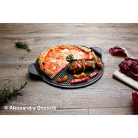 Piastra Pizza Grill Explora, Nero, Alluminio Pressofuso, 40x35x1,5 cm, Risoli'