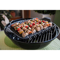 Piastra Grill-Brochette Explora, Nero, Alluminio Pressofuso, 47x26x2 cm, Risoli'