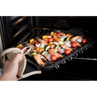 Piastra Grill-Brochette Explora, Nero, Alluminio Pressofuso, 47x26x2 cm, Risoli'