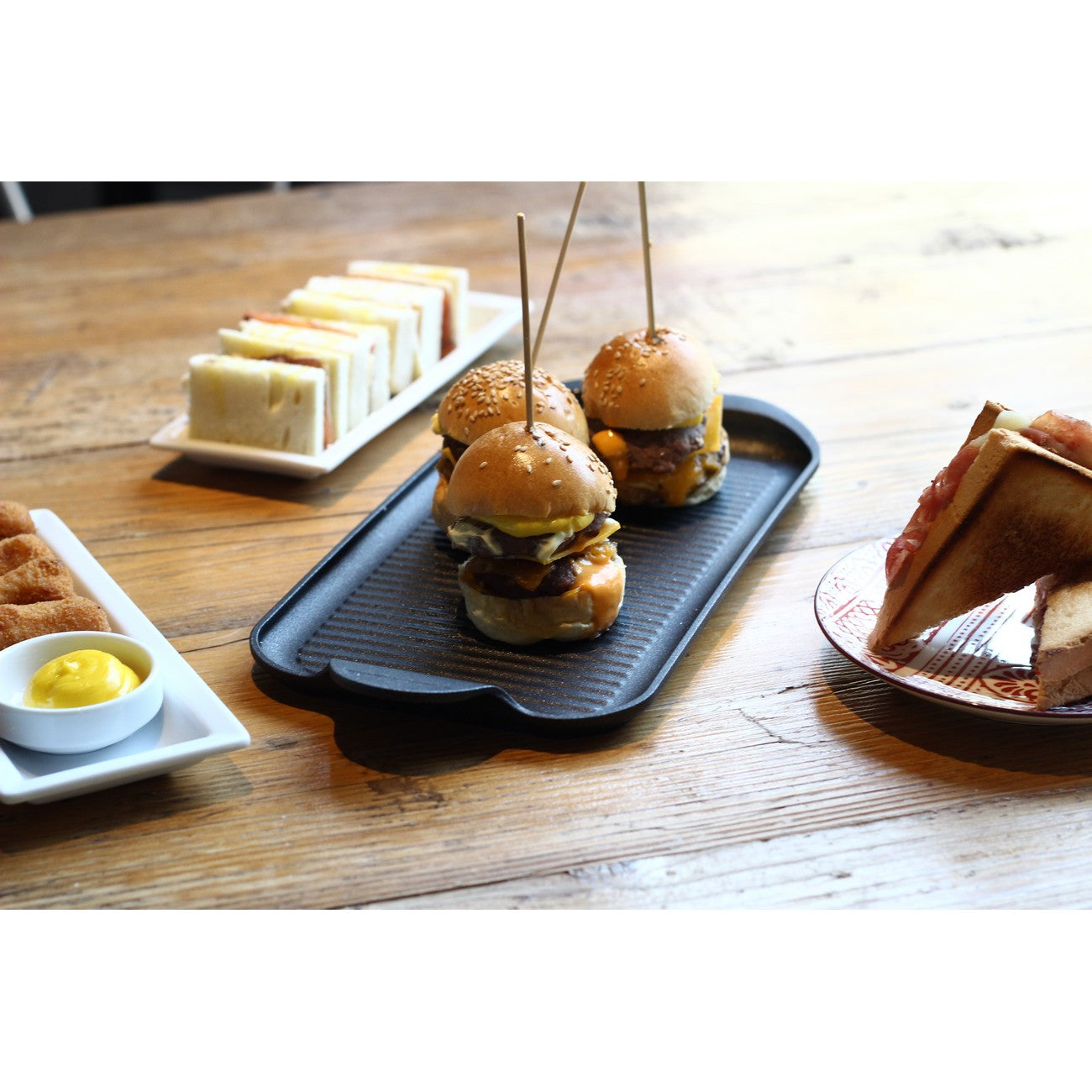 Piastra Finger-Grill BBQ, Nero, Alluminio Pressofuso, 32x16x2 cm, Risoli'