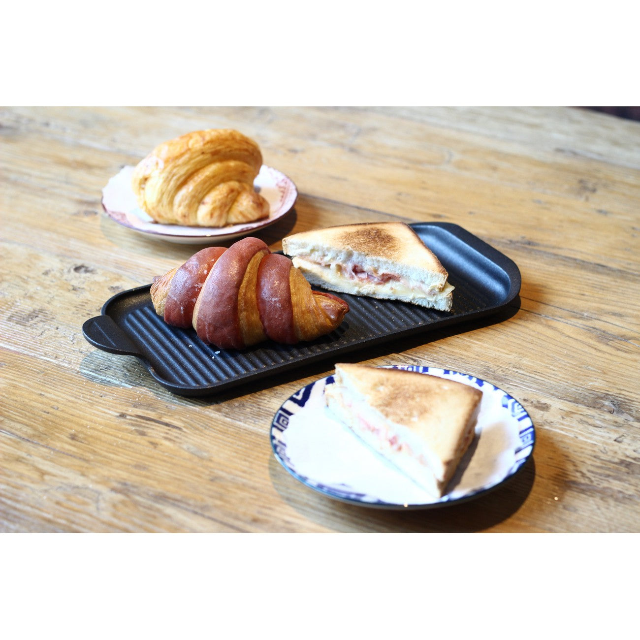 Piastra Finger-Grill BBQ, Nero, Alluminio Pressofuso, 32x16x2 cm, Risoli'