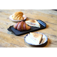 Piastra Finger-Grill BBQ, Nero, Alluminio Pressofuso, 32x16x2 cm, Risoli'