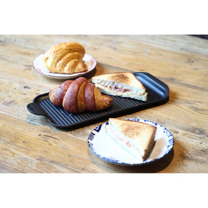 Piastra Finger-Grill BBQ, Nero, Alluminio Pressofuso, 32x16x2 cm, Risoli'