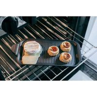 Piastra Finger-Grill BBQ, Nero, Alluminio Pressofuso, 32x16x2 cm, Risoli'