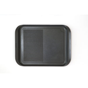Piastra Grill BBQ, Nero, Alluminio Pressofuso, 30x22,5x2 cm, Risoli'