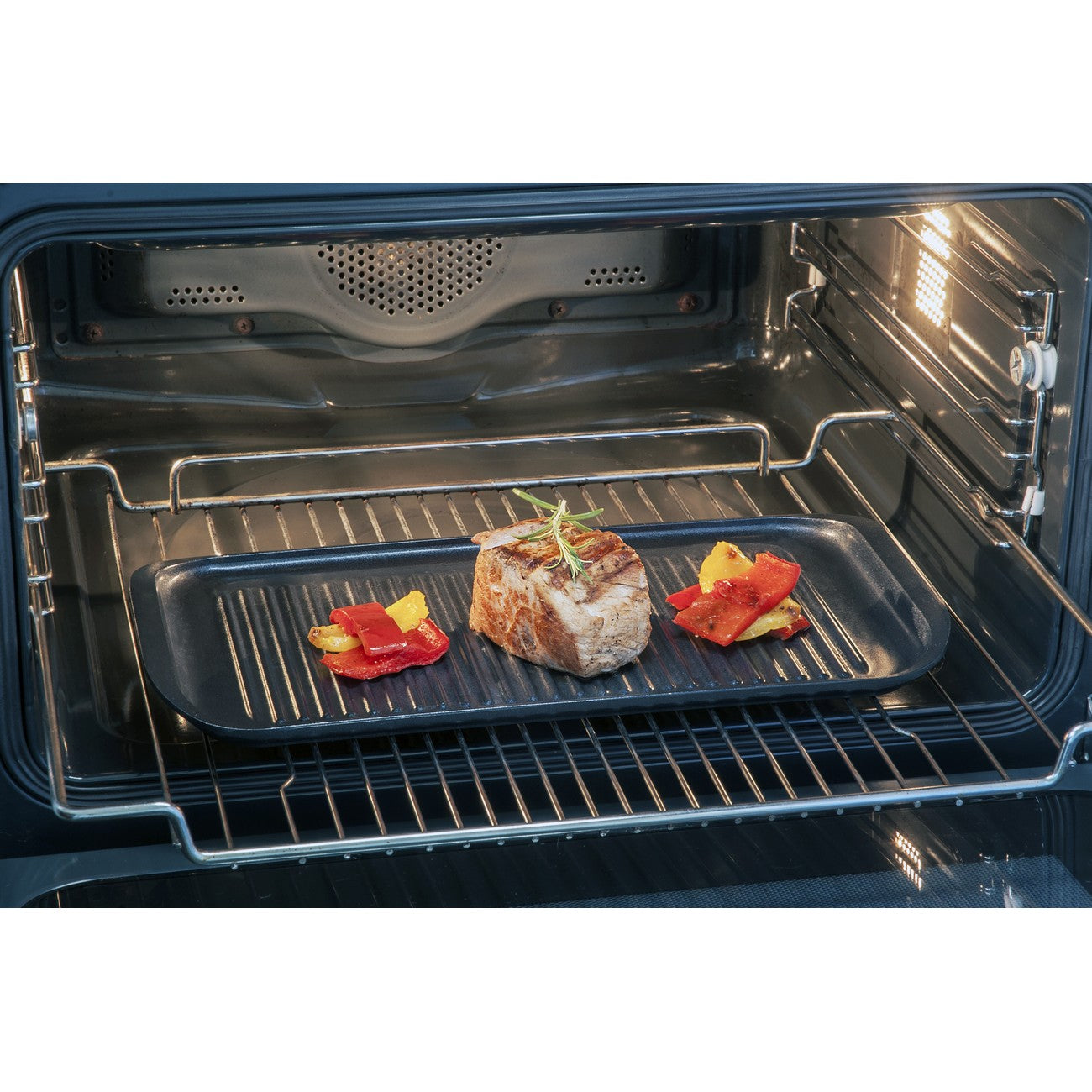 Piastra Grill BBQ, Nero, Alluminio Pressofuso, 36x18x2,2 cm, Risoli'