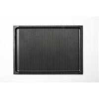 Piastra Grill BBQ, Nero, Alluminio Pressofuso, 38x26,5x2 cm, Risoli'