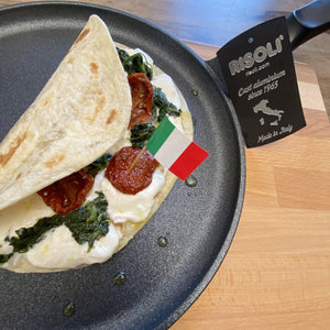 Padella per Crepes Saporella, Nero, Alluminio Pressofuso, 28x28x2 cm, Risoli'