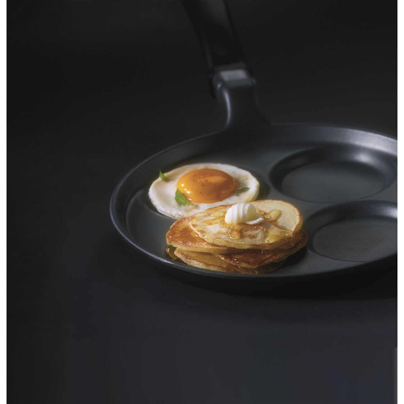 Padella per Pancakes Saporella, Nero, Alluminio Pressofuso, 25x25x2 cm, Risoli'