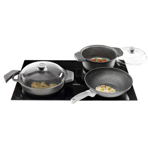 Padella Bassa Granito Premium, Antracite, Alluminio Pressofuso, 28x28x4,5 cm, Risoli'