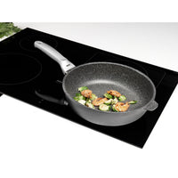 Padella Bassa Granito Premium, Antracite, Alluminio Pressofuso, 28x28x4,5 cm, Risoli'