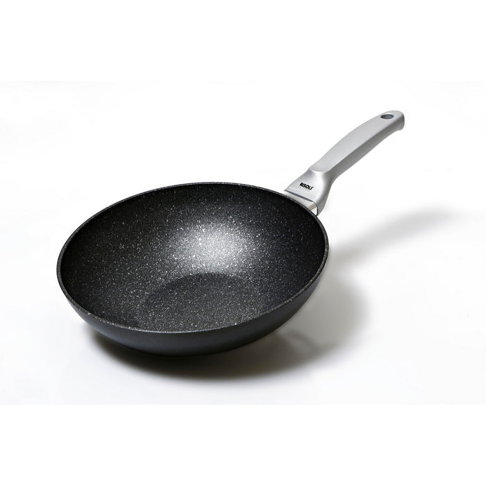 Wok Granito Premium, Antracite, Alluminio Pressofuso, 28x28x10 cm, Risoli'