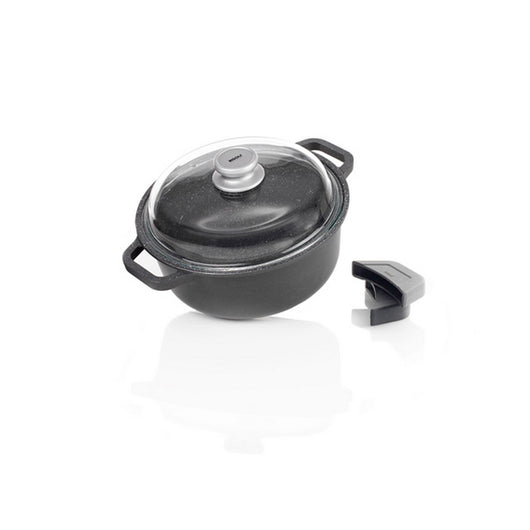 Casseruola Granito Premium, Antracite, Alluminio Pressofuso, 24x24x11 cm, Risoli'