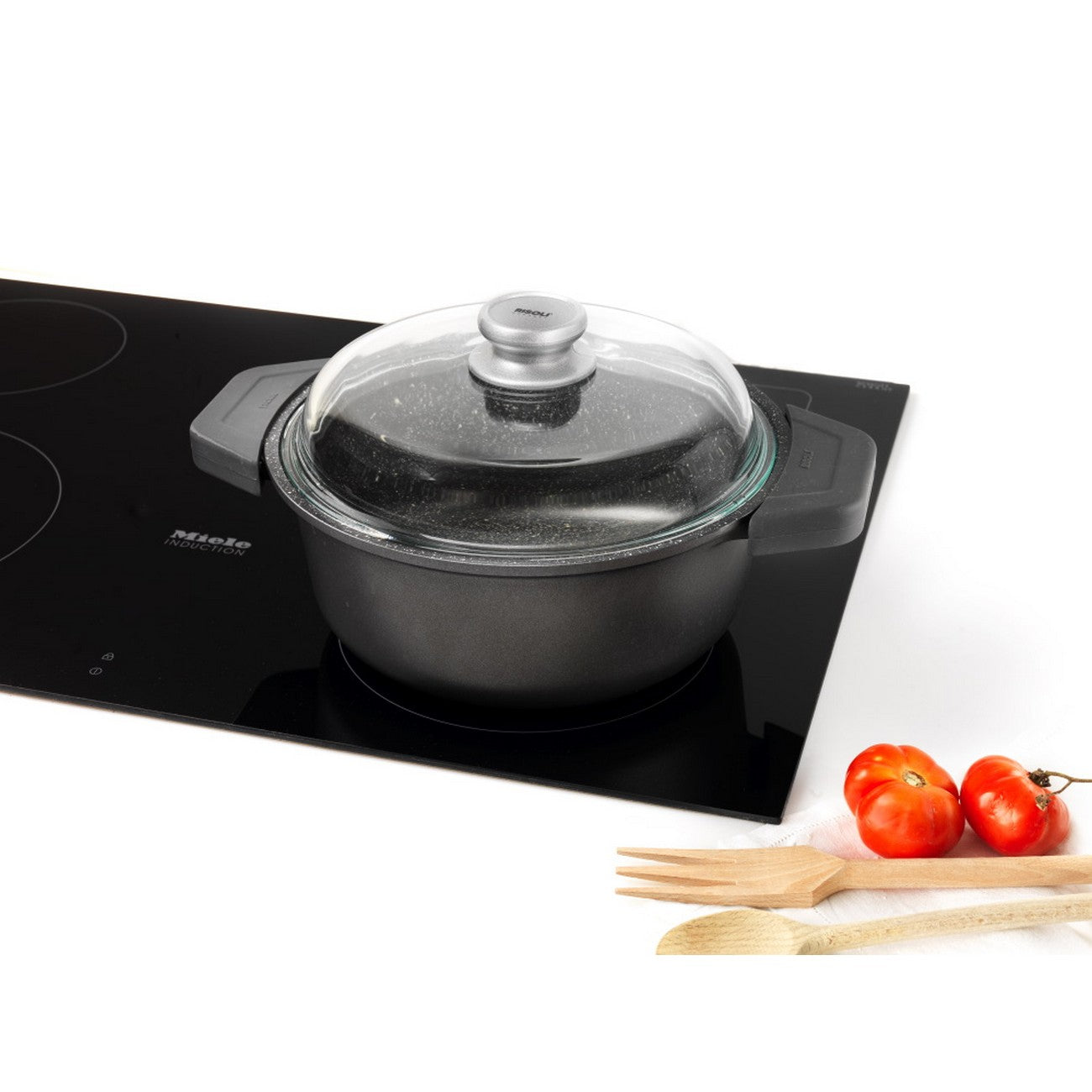 Casseruola Granito Premium, Antracite, Alluminio Pressofuso, 24x24x11 cm, Risoli'