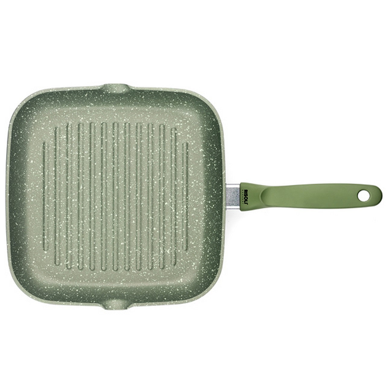 Bistecchiera Dr. Green, Verde, Alluminio Pressofuso, 26x26x4,5 cm, Risoli'